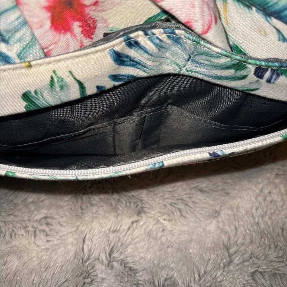 💰Mosiso 13” Padded Laptop Bag Floral Design 3 Utility Pockets microfiber